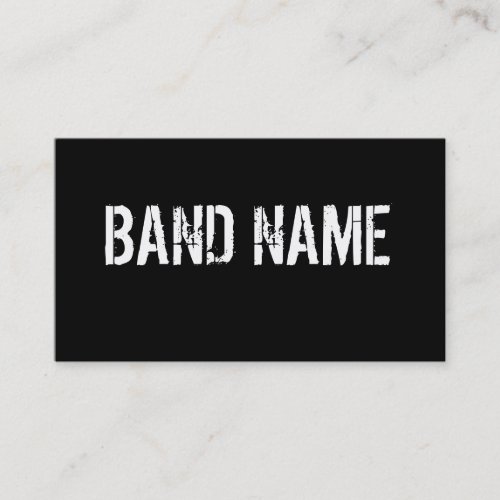 Custom Modern Black  White Band Business Card