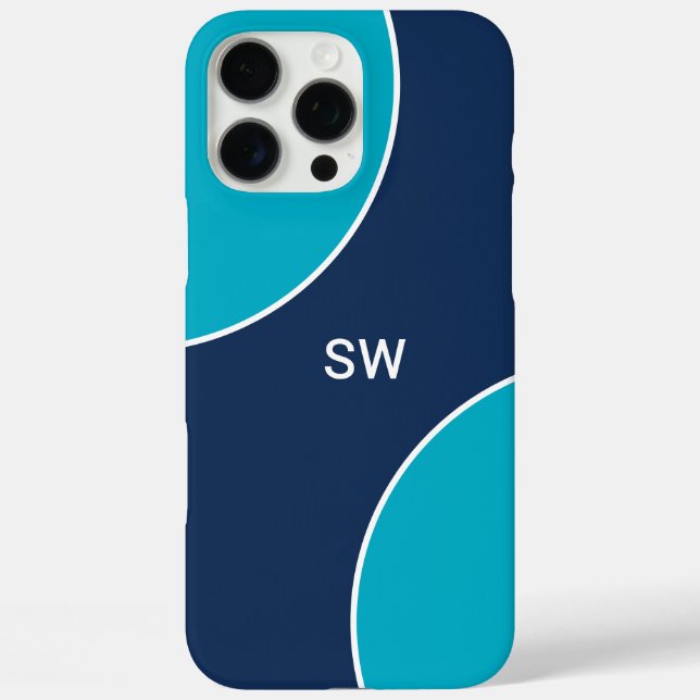 Custom Modern Blue Minimalist Case-Mate iPhone Case (Back)