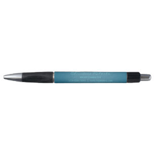 Custom Modern Blue Teal Business Promotional  Pen