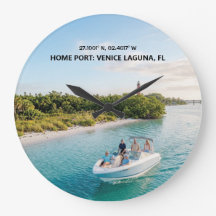 Custom Modern Boat Picture & Coordinates