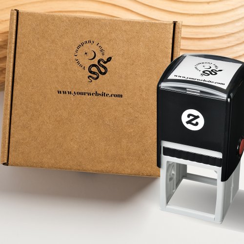 Custom Modern Boho Clean Simple Business Branding  Self_inking Stamp