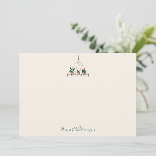 Custom Modern Boho Plants Bridal Shower  Thank You Card