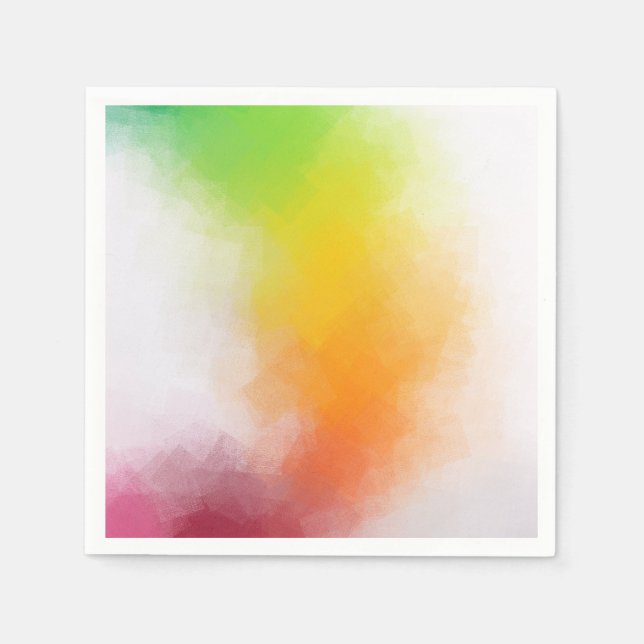 Custom Modern Bright Colors Abstract Art Template Napkins (Front)