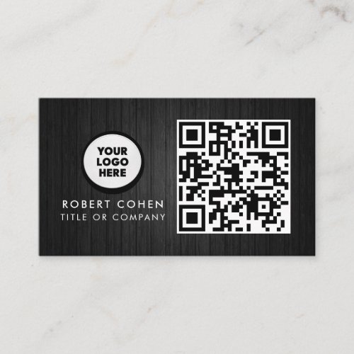 Custom Modern Business Card with Logo & QR Code