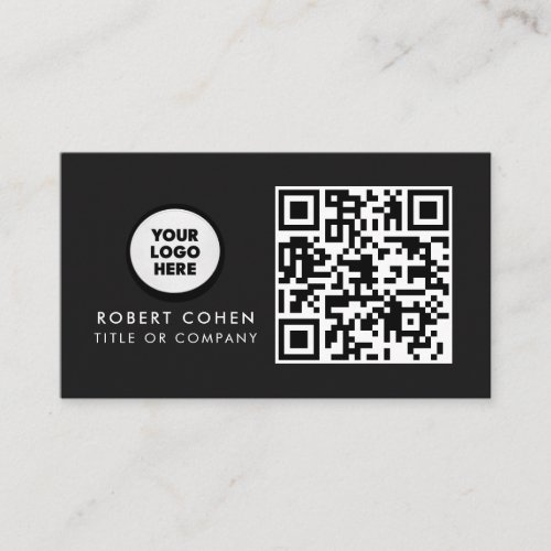 Custom Modern Business Card with Logo & QR Code