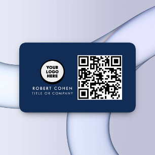 Custom Modern Business Card with Logo & QR Code