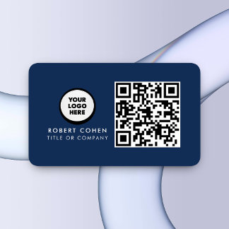 Custom Modern Business Card with Logo & QR Code 