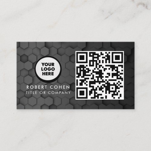 Custom Modern Business Card with Logo & QR Code