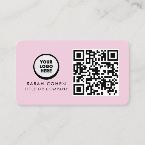 Custom Modern Business Card with Logo & QR Code