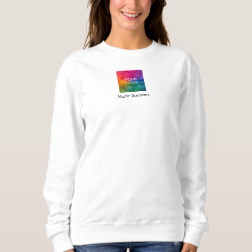 Custom Modern Business Company Logo Bulk Womens Sweatshirt