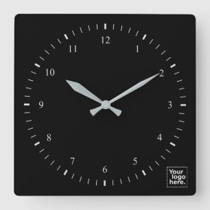 Custom Modern Business Logo Promotional Square Wall Clock