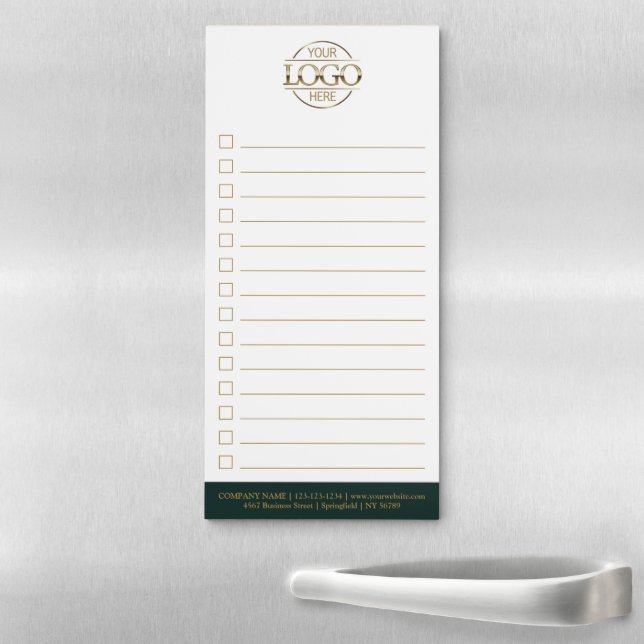 Custom Modern Business Logo Promotional To-Do List Magnetic Notepad (In Situ)