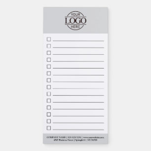 Custom Modern Business Logo Promotional To-Do List Magnetic Notepad