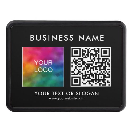Custom Modern Business Logo QR Code Template Hitch Cover