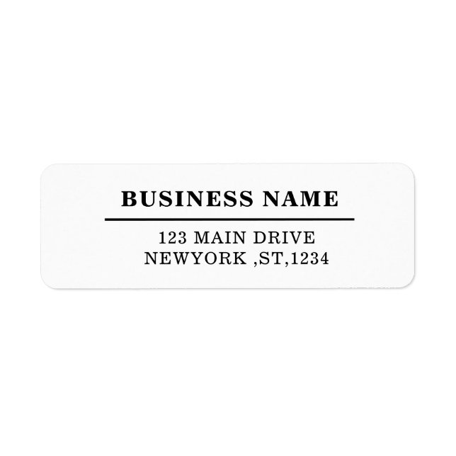 Custom Modern Business Logo Return Address Design Label (Front)