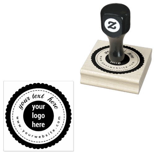 Custom Modern Business Logo  Script Text Rubber Stamp