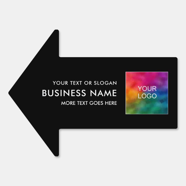 Custom Modern Business Logo Template Arrow Yard Sign (Front)