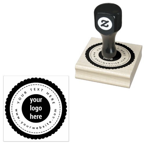 Custom Modern Business Logo  Text Rubber Stamp