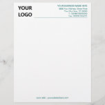 Custom Modern Business Office Letterhead with Logo<br><div class="desc">Custom Colors - Simple Personalized Your Modern Business Office Letterhead with Logo - Choose / add your favorite elements and text colors / font and size ! Resize and move or remove and add elements - Image / text with customization tool ! Add Your Logo - Image - Photo /...</div>