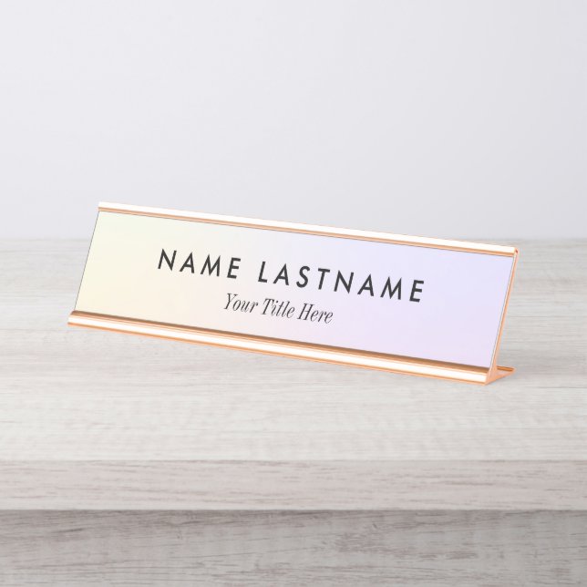 Custom Modern Business Promotional Desk Name Plate (Front)