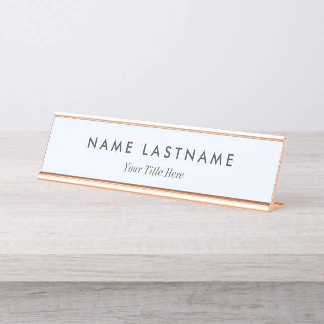 Custom Modern Business Promotional Desk Name Plate (Front)