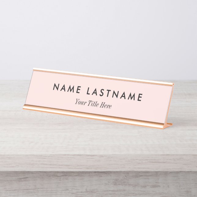 Custom Modern Business Promotional Desk Name Plate (Front)