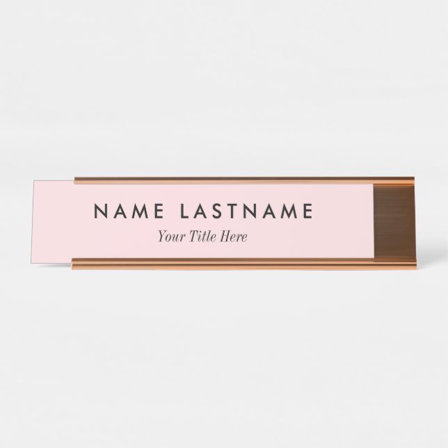 Custom Modern Business Promotional Desk Name Plate (Front)