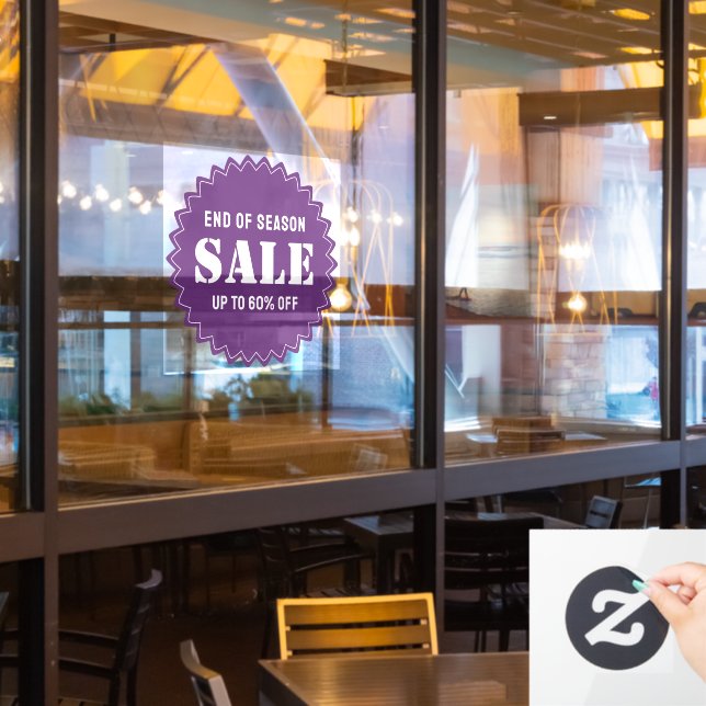 Custom Modern Business Store Sale Window Cling (Restaurant Window)