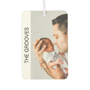 Custom Modern Chic Both Sides Family Photo Car Air Freshener