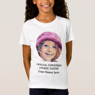 Custom modern Christmas cookie photo template T-Sh T-Shirt