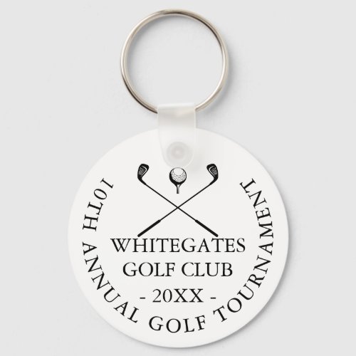 Custom Modern Classic Golf Club Tournament  Keychain