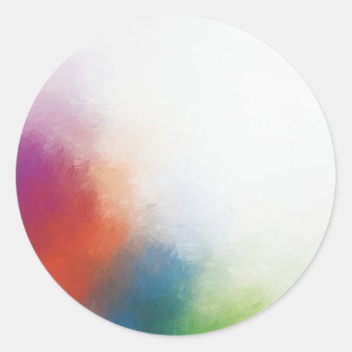 Custom Modern Colorful Abstract Art Blank Template Classic Round Sticker
