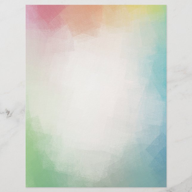 Custom Modern Colorful Abstract Art Blank Template Letterhead (Front)