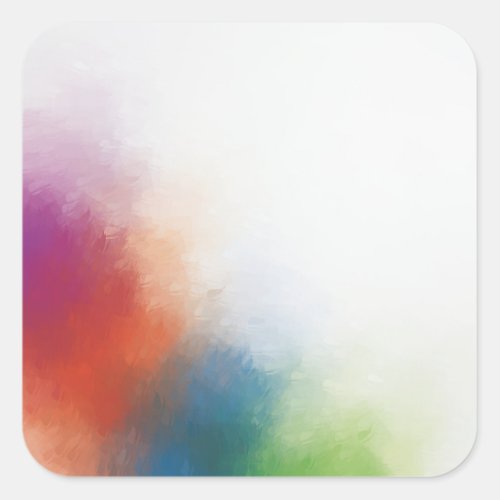 Custom Modern Colorful Abstract Art Blank Template Square Sticker