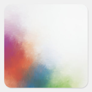 Custom Modern Colorful Abstract Art Blank Template Square Sticker