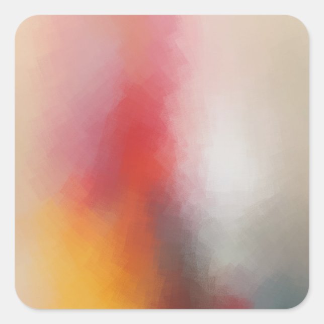 Custom Modern Colorful Abstract Art Blank Template Square Sticker (Front)
