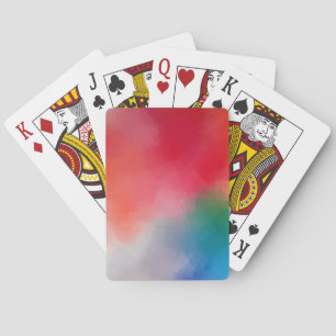 Custom Modern Colorful Abstract Art Template Poker Cards