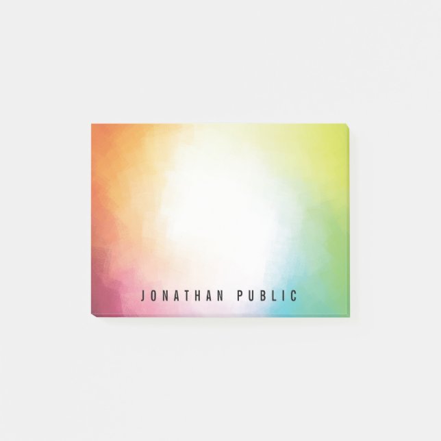 Custom Modern Colorful Abstract Art Template Post-it Notes (Front)