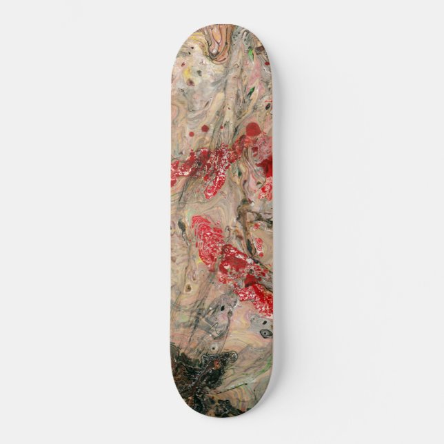 Custom Modern Colorful Abstract Art Template Skateboard (Front)
