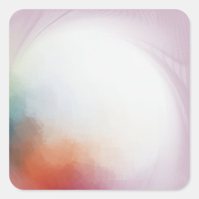 Custom Modern Colorful Abstract Blank Template Square Sticker (Front)