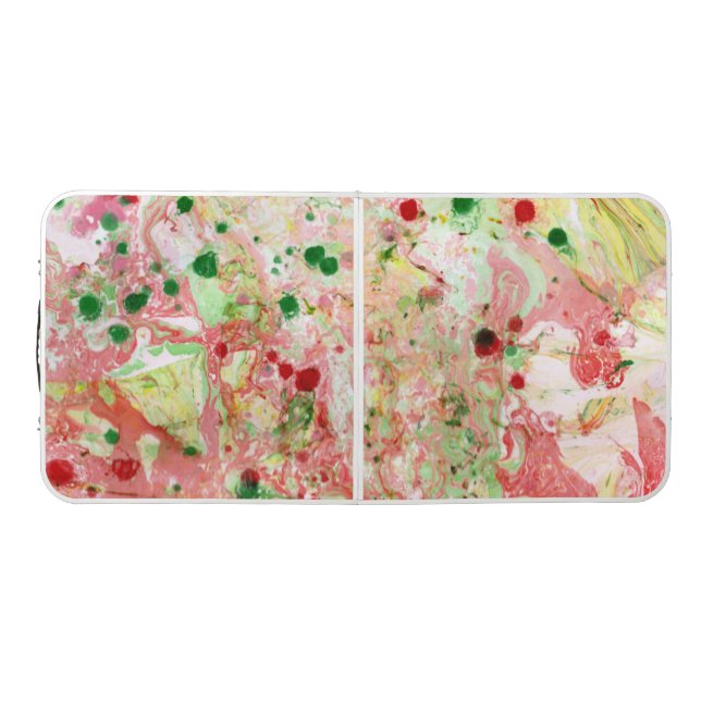 Custom Modern Colorful Abstract Template Beer Pong Table (Top)