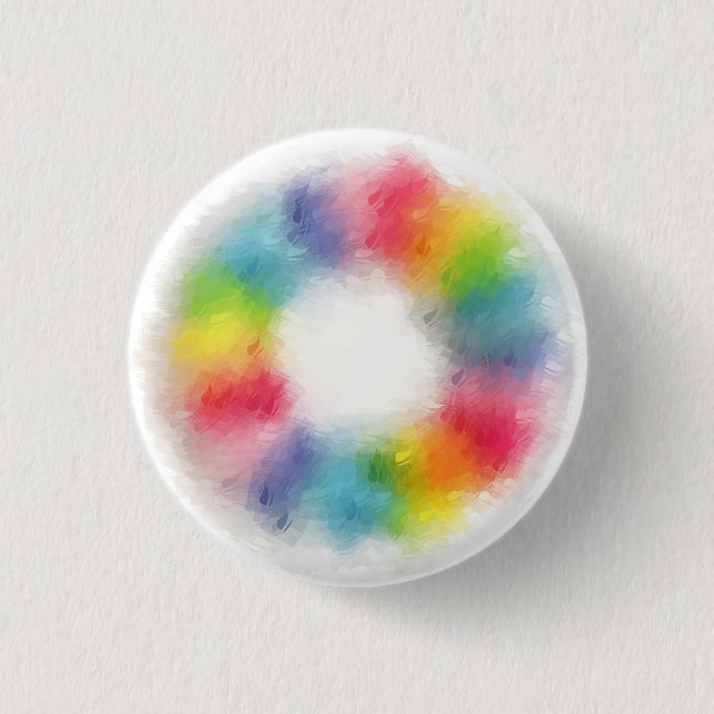 Custom Modern Colorful Blank Template Abstract Button (Front)