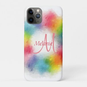 Custom Modern Colorful Monogram Template iPhone 11 Pro Case