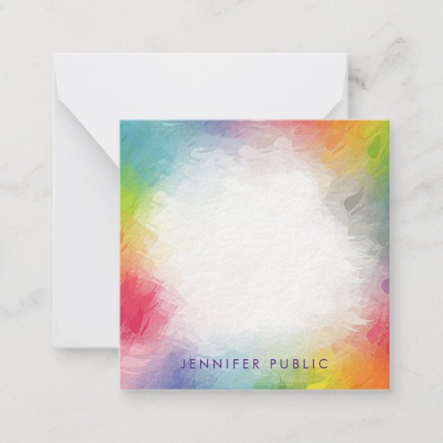 Custom Modern Colorful Script Monogram Template (Front)