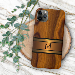 Custom Modern Cool Trendy Wood Grain Pattern iPhone 11 Case