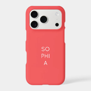 Custom Modern Coral Minimalist iPhone 17 Pro Case