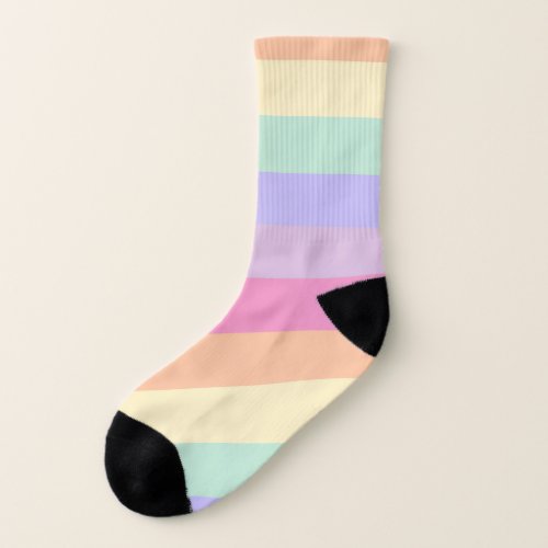 Custom Modern Cute Pastel Rainbow Colors Template Socks