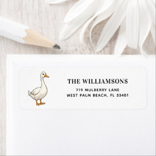 Custom Modern Cute Silly Goose Address Label