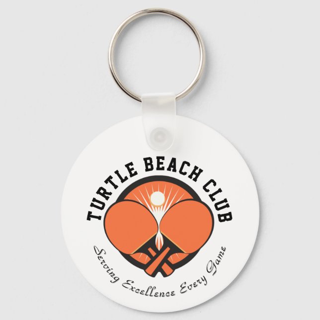 Custom Modern Design Monogram Gift Keychain (Front)