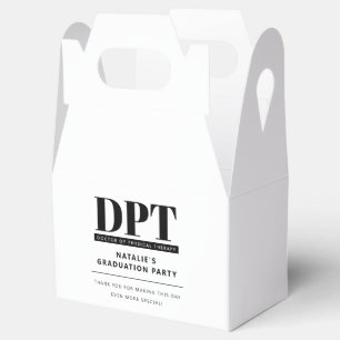 Custom Modern DPT Doctor of Physical Therapy Favor Boxes